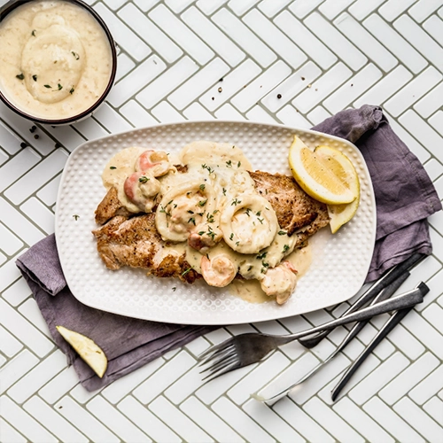 Pescado en salsa de marisco